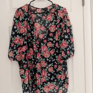 Torrid Sheer Floral Blouse 3x